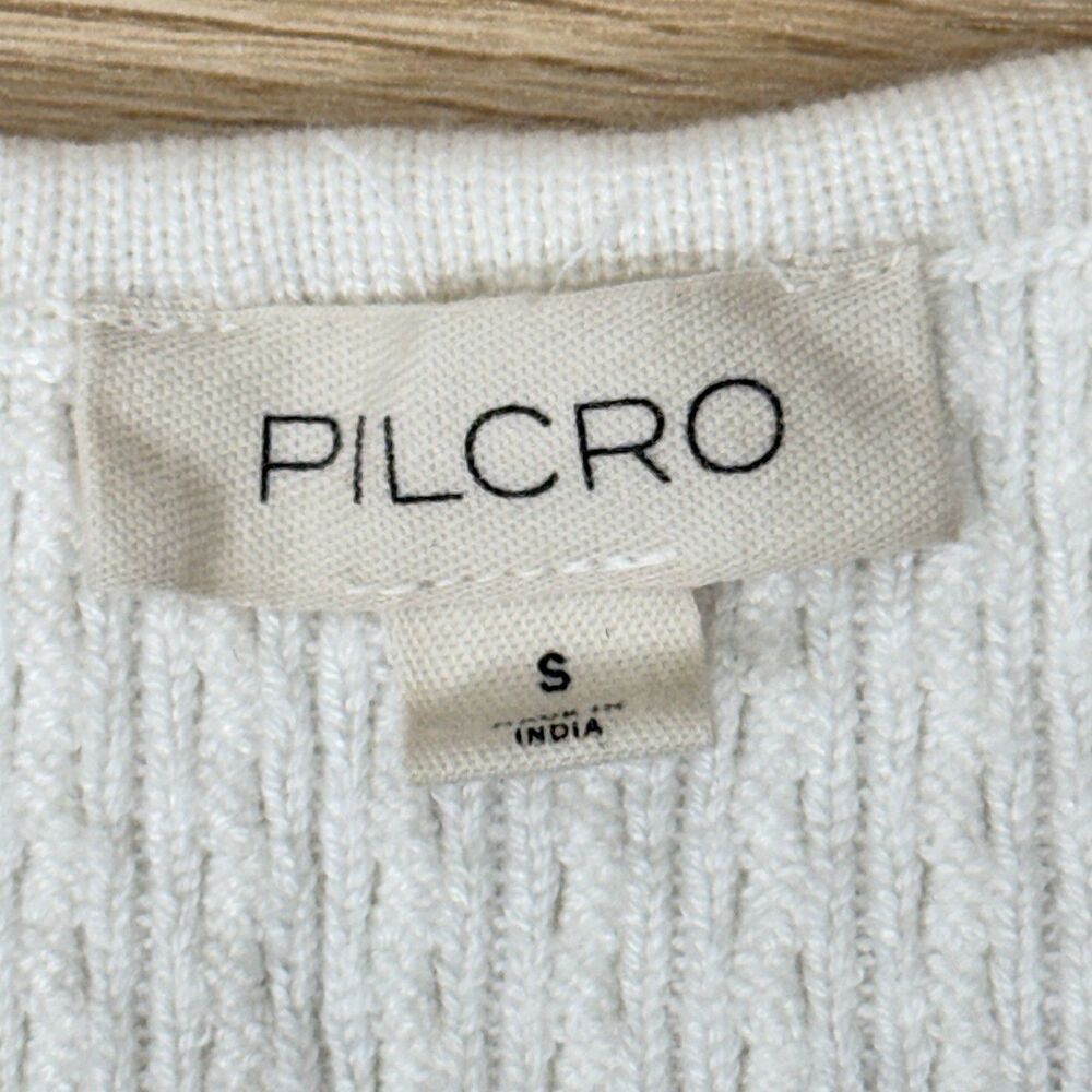 Anthropologie Pilcro White Eyelet Ruffle Tank Top - Picture 6 of 10
